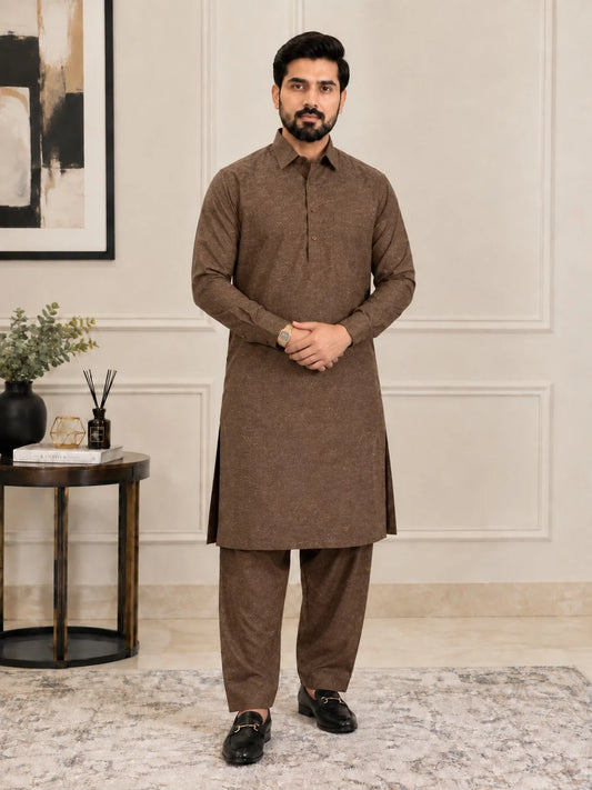 Crown Wool Unstitched - Brown