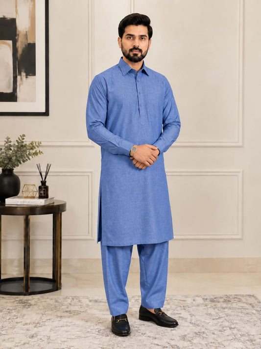 Crown Wool Unstitched - Sky Blue