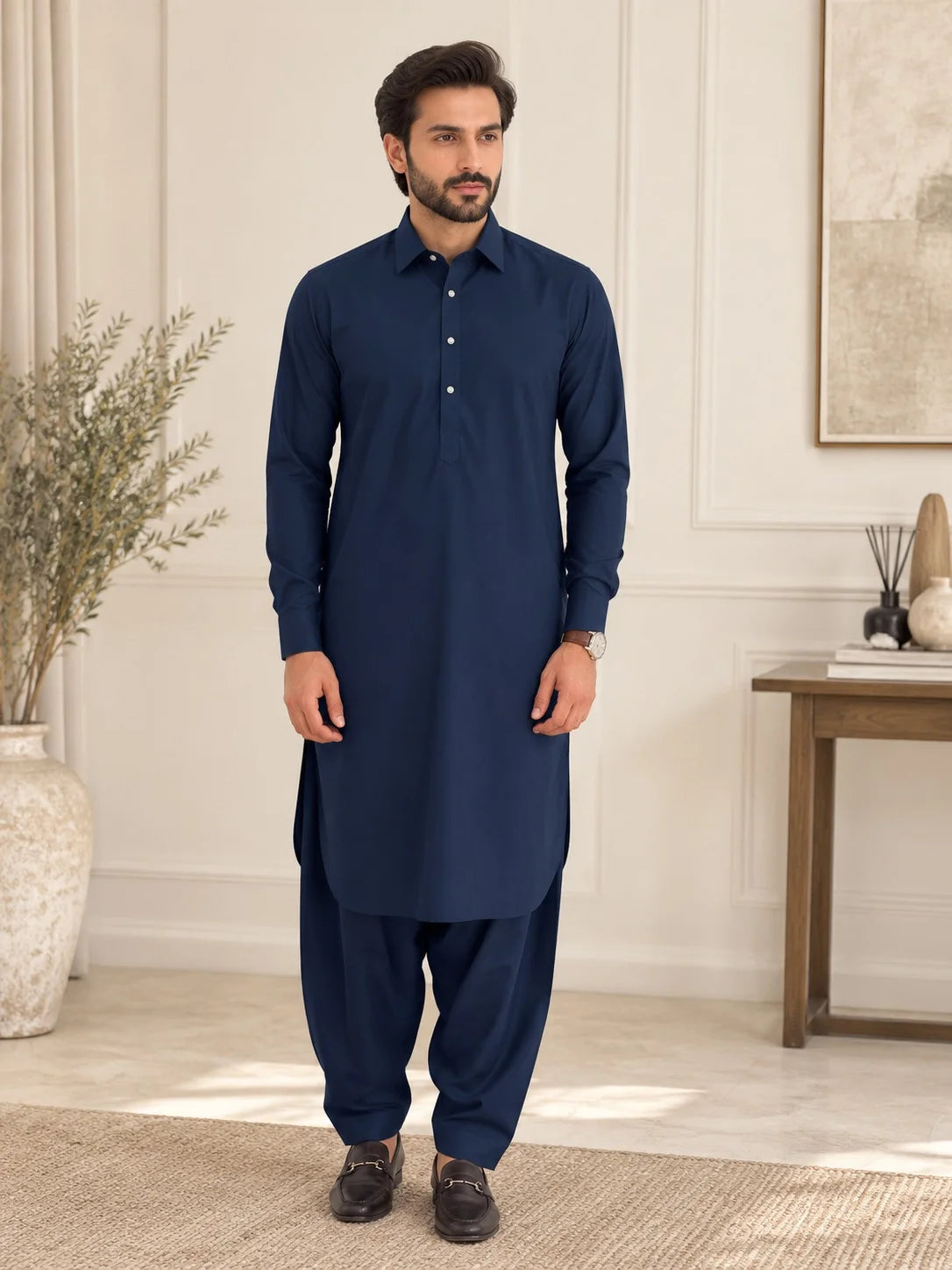 Wash n Wear Unstitched - Dark Navy Blue