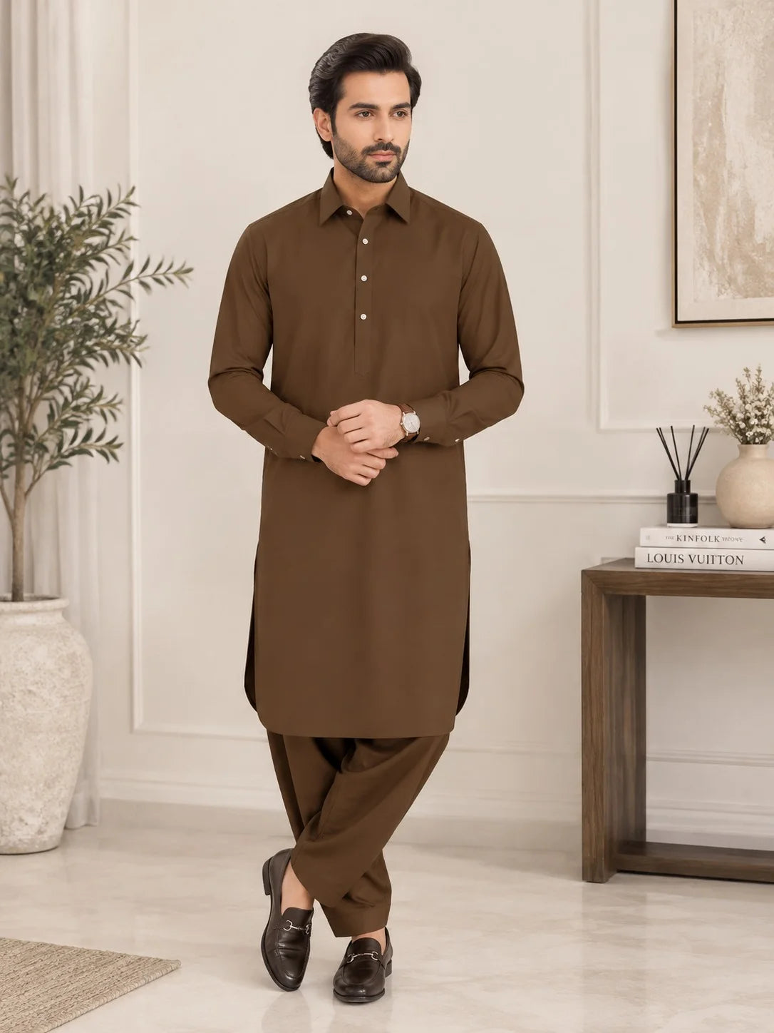 Summer Wash n Wear Unstitched - Brown